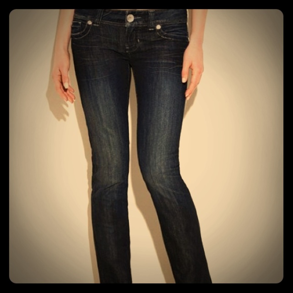 Guess premium daredevil bootcut mystery dark wash